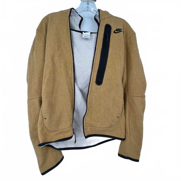 Nike Camel Fleece Zip UpMen’s XS Cotton-Poly Blend